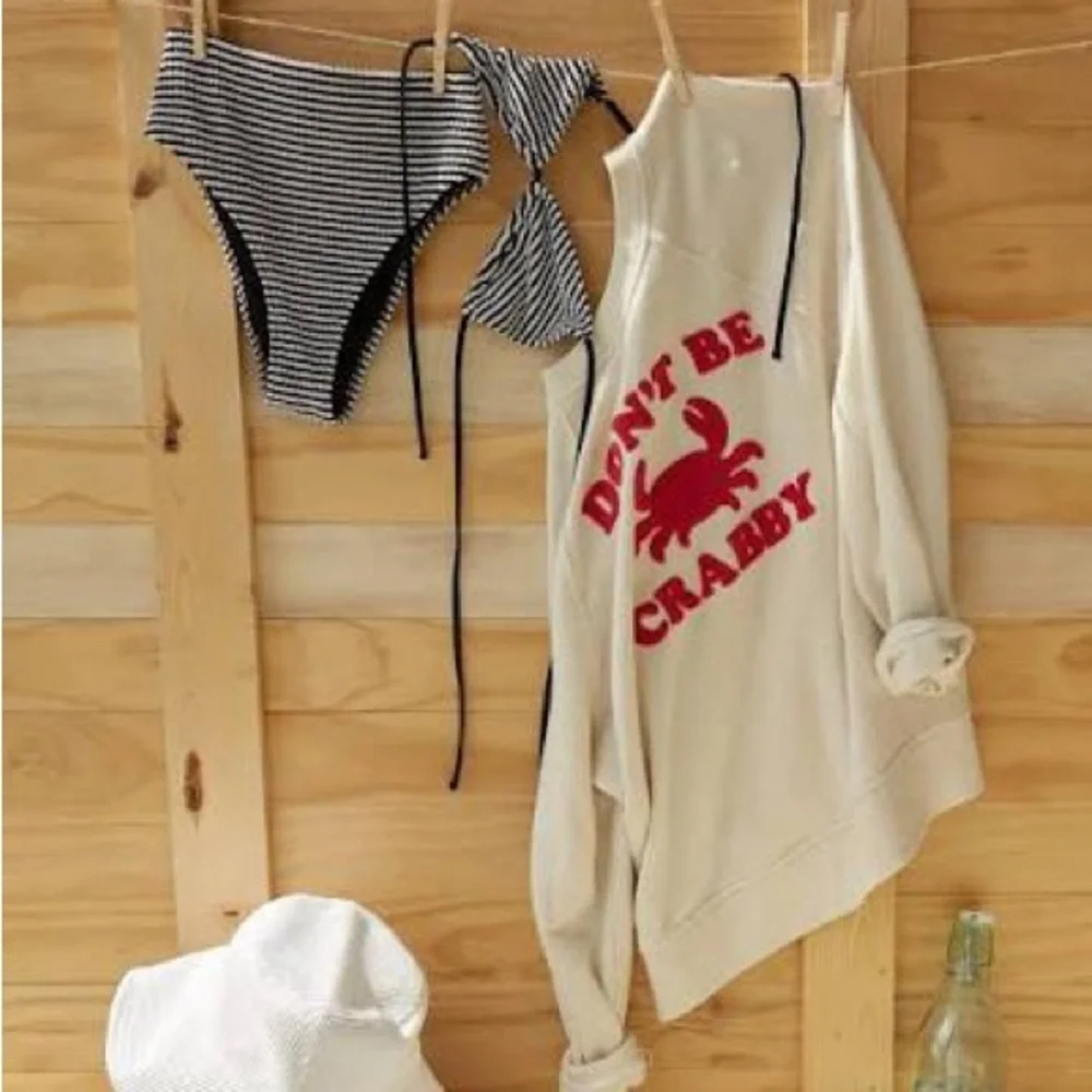 AERIE DONT BE CRABBY SWEATSHIRT PULLOVER - Picture 2 of 6